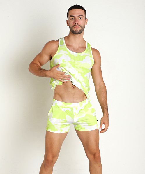 Timoteo Sport-Fit Camo Tank Top Green