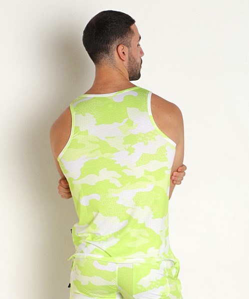 Timoteo Sport-Fit Camo Tank Top Green