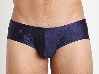 Model in navy Joe Snyder Bulge Trunk