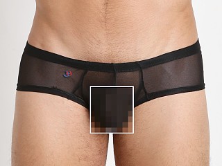 Model in black mesh Joe Snyder Bulge Trunk