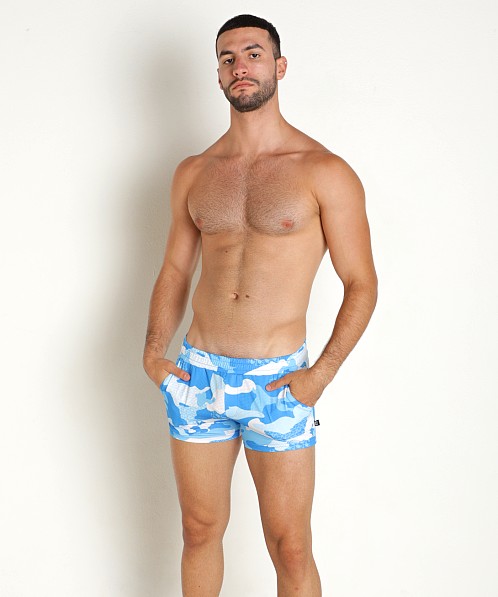 Timoteo Sport-Fit Camo Short Blue