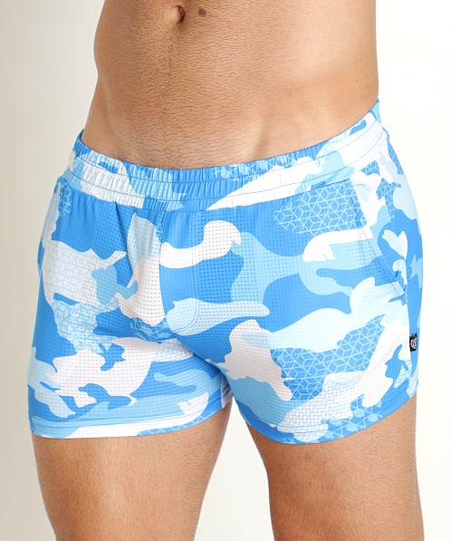 Timoteo Sport-Fit Camo Short Blue