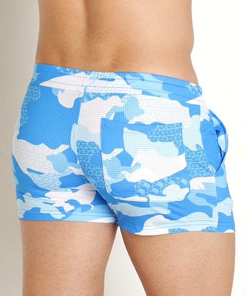 Timoteo Sport-Fit Camo Short Blue