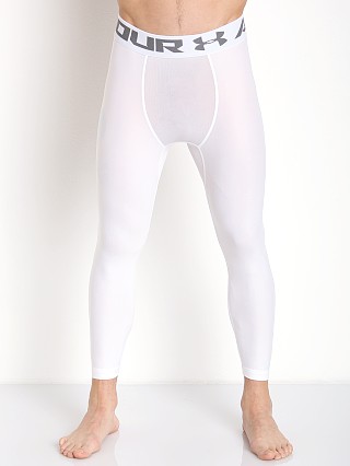 Model in white Under Armour Heatgear 2.0 3/4 Compression Legging