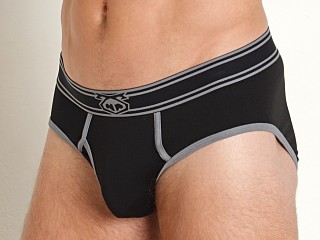 Model in black/grey Nasty Pig Core Classic Brief