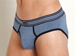 Model in denim heather blue Nasty Pig Core Classic Brief