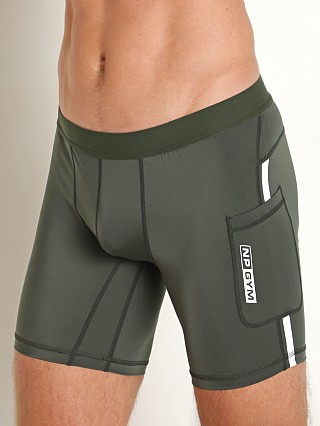 Model in army green Nasty Pig Grind Compression Short