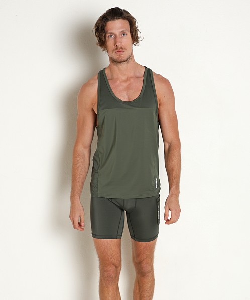 Nasty Pig Grind Racerback Tank Top Army Green