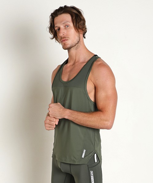 Nasty Pig Grind Racerback Tank Top Army Green