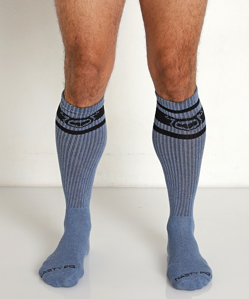 Nasty Pig Hook'd Up Sport Socks Denim Heather Blue