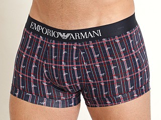 Model in check & eagles Emporio Armani Classic Pattern Mix Trunk