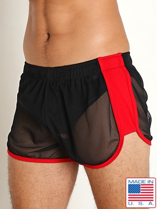 Model in black/red Go Softwear Hard Core Frisky Mesh Lined Short