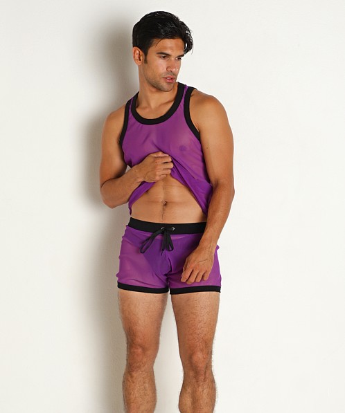 Go Softwear Hard Core Frisky Mesh Tank Top Purple/Black