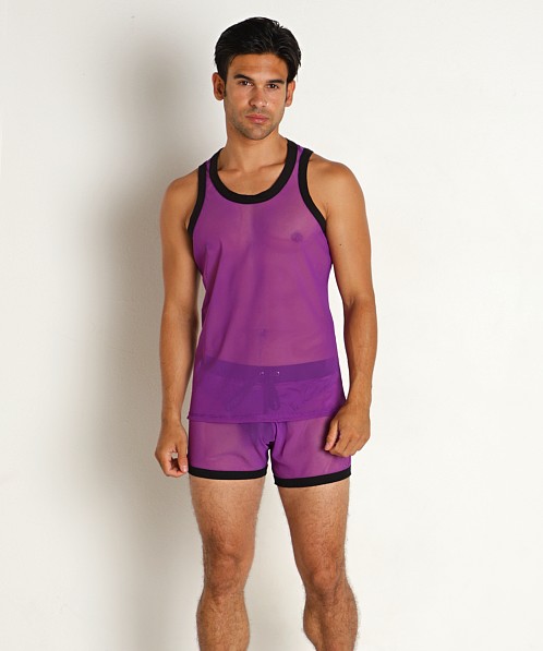 Go Softwear Hard Core Frisky Mesh Tank Top Purple/Black