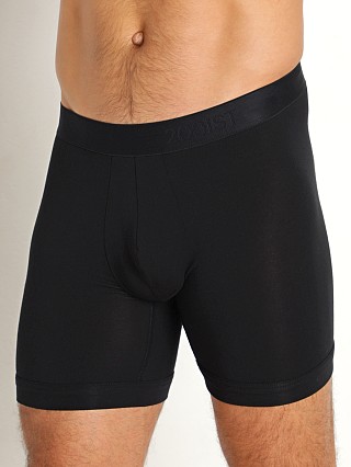 Model in black 2xist Pima Luxe Boxer Brief