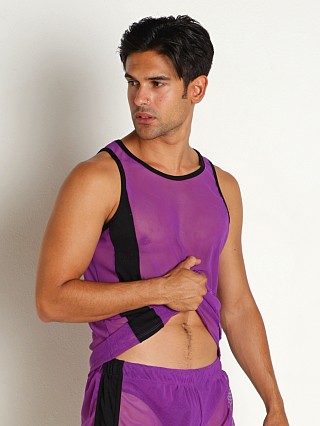 Complete the look: Go Softwear Hard Core Frisky Mesh Side Stripe Tank Top Purple