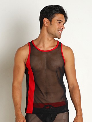 You may also like: Go Softwear Hard Core Frisky Mesh Side Stripe Tank Top Black/Red