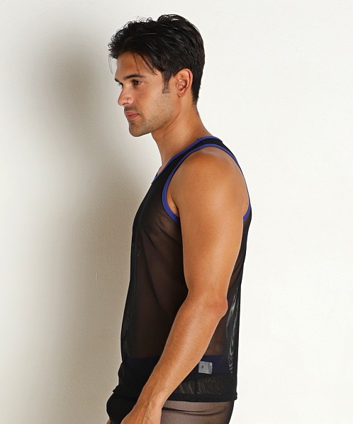 Go Softwear Hard Core Frisky Mesh Side Stripe Tank Top Black/Roy