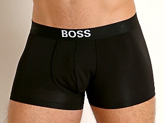 Model in black Hugo Boss Identity Trunk