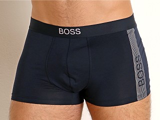 Model in navy Hugo Boss Starlight Trunk