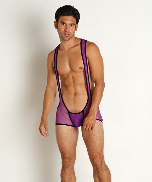 Go Softwear Hard Core Frisky Mesh Thrust Singlet Purple/Black