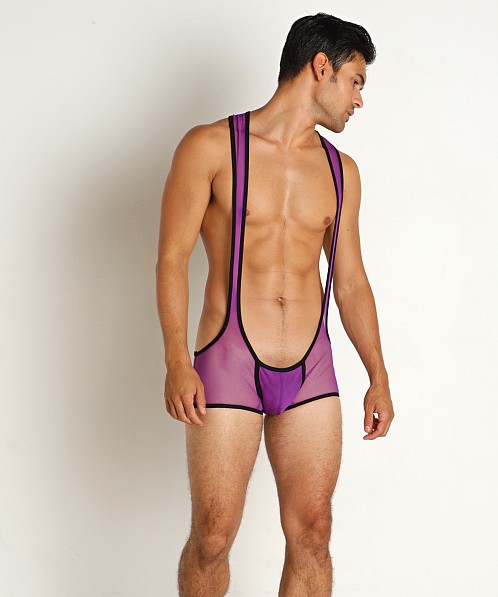 Go Softwear Hard Core Frisky Mesh Thrust Singlet Purple/Black