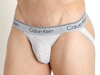 Model in grey heather Calvin Klein Athletic Active Jockstrap