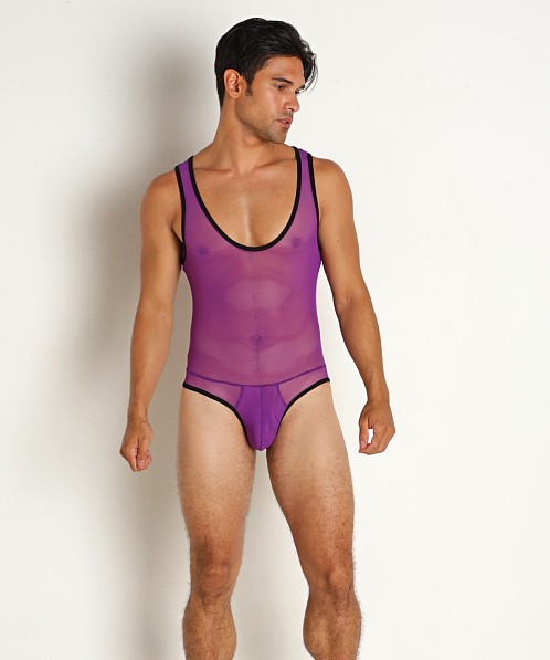 Go Softwear Hard Core Frisky Mesh Backless Singlet Purple/Black