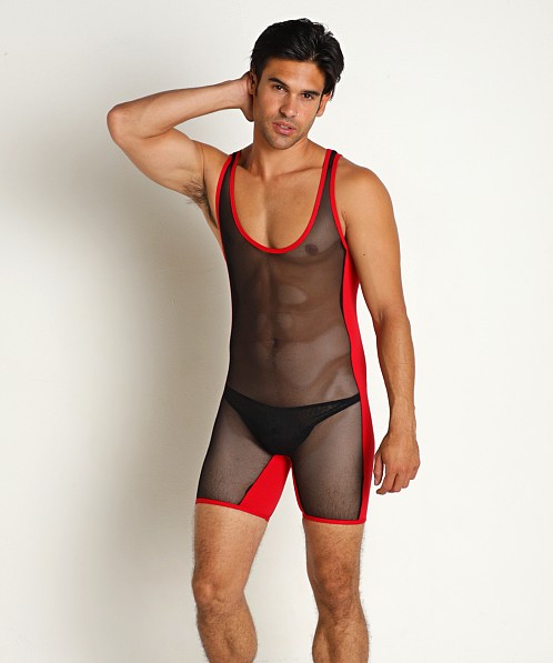 Go Softwear Hard Core Frisky Mesh Singlet Black/Red