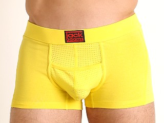 Model in yellow Jack Adams X Train Boxer Brief