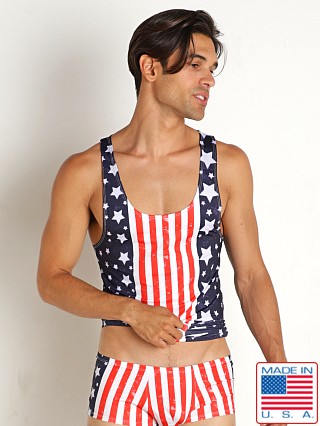 Model in americana Rick Majors Fun Prints Tank Top