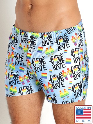 Model in love is love LASC Malibu Swim Shorts