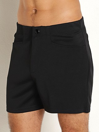 Model in black Bike Athletic Coach's Shorts