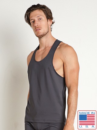 Model in graphite LASC Sport Tank Top