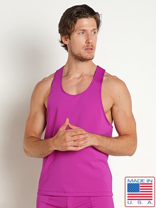 Model in magenta LASC Sport Tank Top