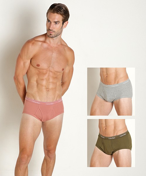 Calvin Klein Cotton Classics Brief 3-Pack Olive/Rose/Grey