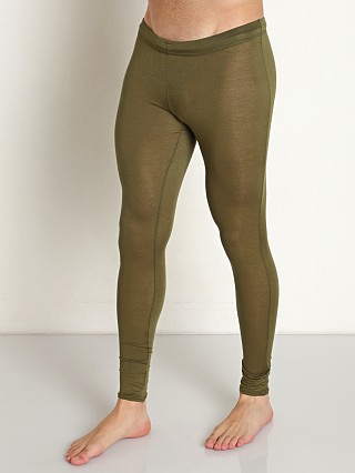 Model in army Mckillop Sleek Whisper Leggings