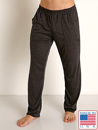 Model in charcoal LASC Slub Jersey Workout Pant