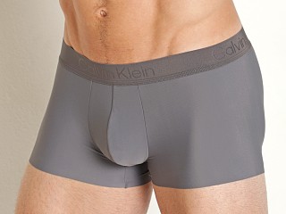 Model in grey sky Calvin Klein CK Black Micro Low Rise Trunk