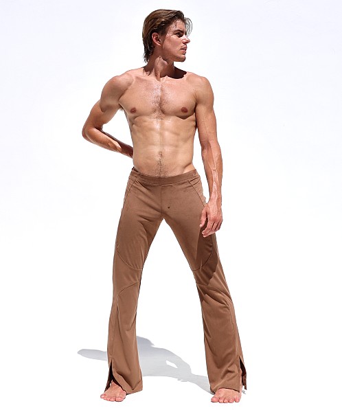 Rufskin Stilato Stretch "Suede" Flare Leg Pant Bark