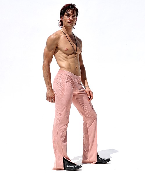 Rufskin Stilato Stretch "Suede" Flare Leg Pant Rose