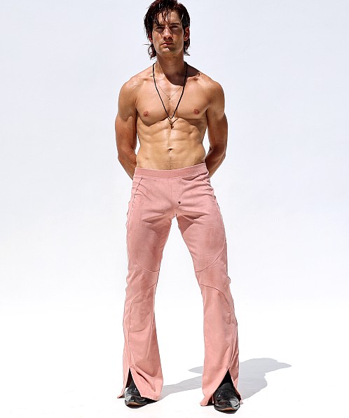 Rufskin Stilato Stretch "Suede" Flare Leg Pant Rose