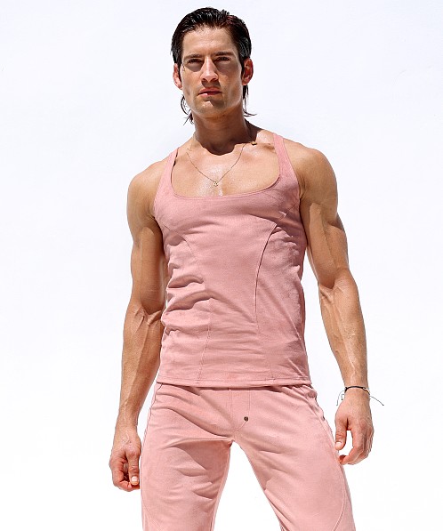 Rufskin Artus Stretch "Suede" Tank Top Rose