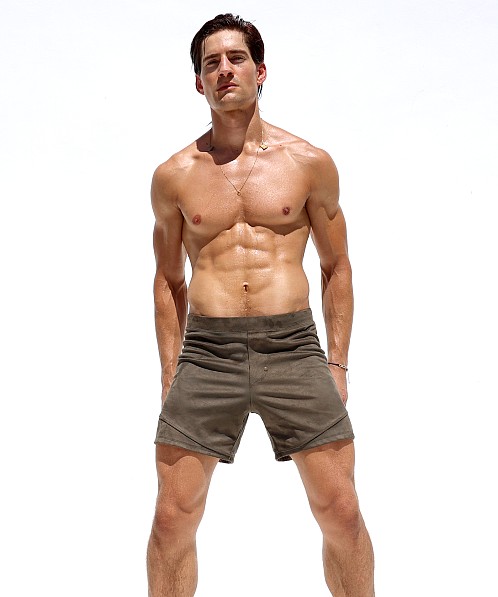 Rufskin Emile Stretch "Suede" Sport-Lounge Short Moss