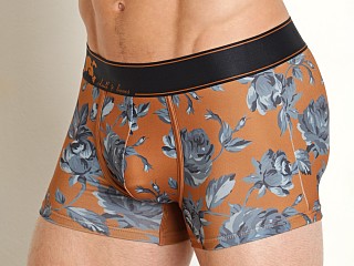 Model in mood rose print Skull & Bones Trunk