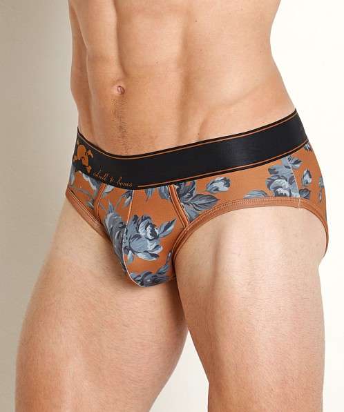 Skull & Bones Brief Mood Rose Print