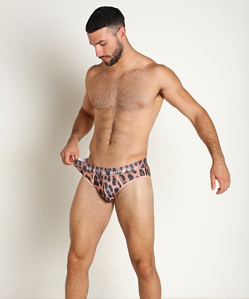 Skull & Bones Print Brief Furry Animal