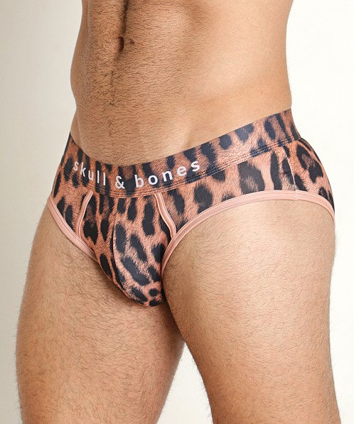 Skull & Bones Print Brief Furry Animal