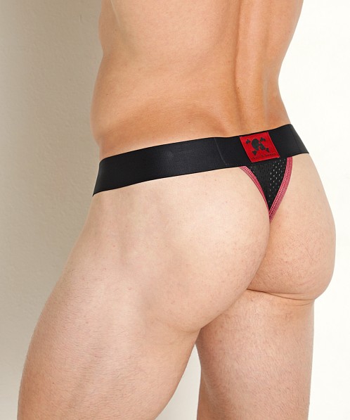 Skull & Bones Performance Mesh Thong Black