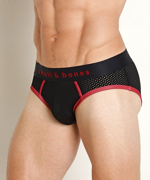 Skull & Bones Performance Mesh Brief Black